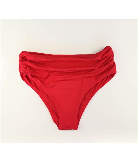 Slip in pizzo a vita alta in Rosso 